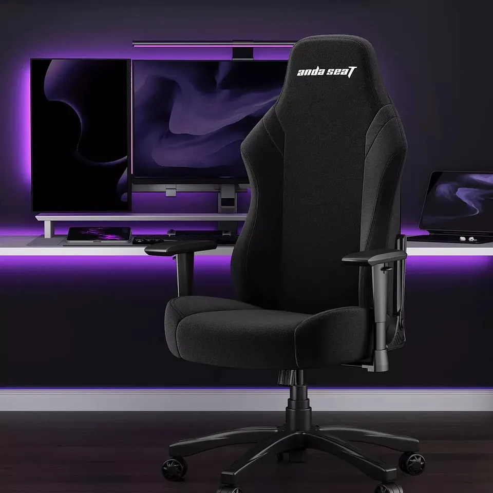 BOXED ANDASEAT LUNA PREMIUM LARGE GAMING CHAIR - BLACK FABRIC RRP £179.99