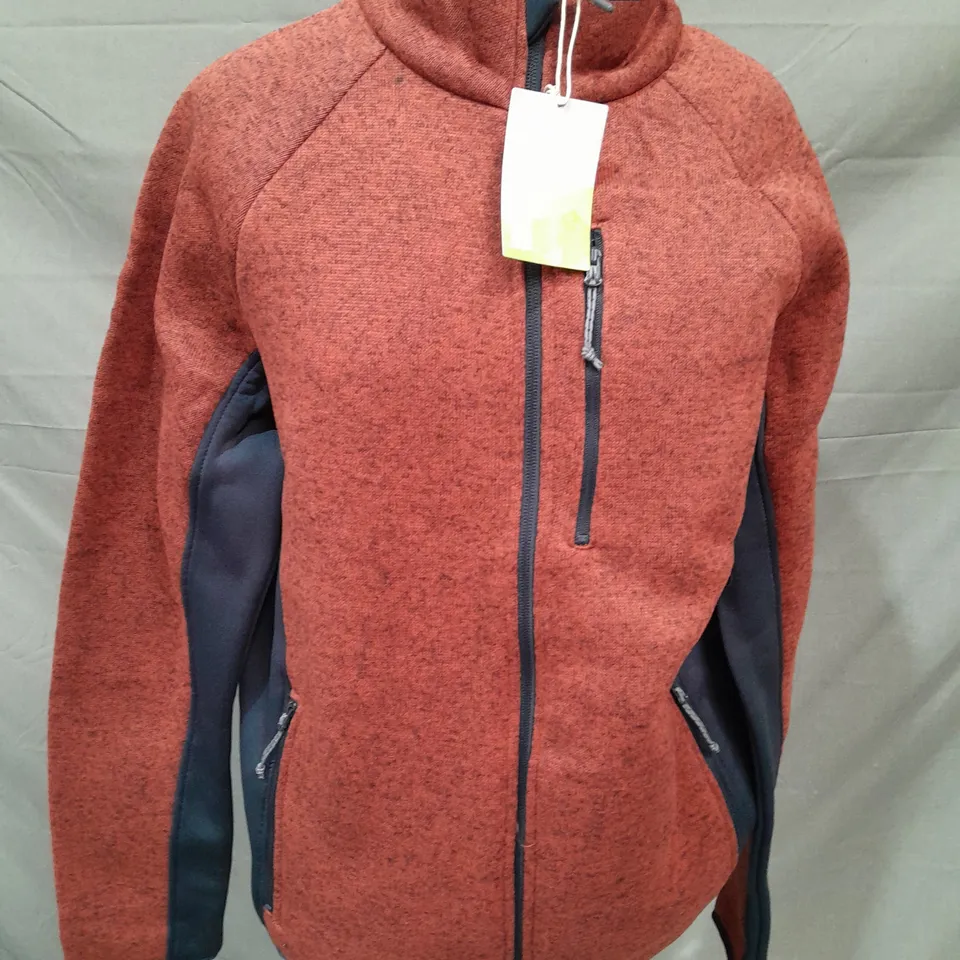 MOUNTAIN WAREHOUSE TRESTON FULL ZIP FLEECE IN DARK RED - L