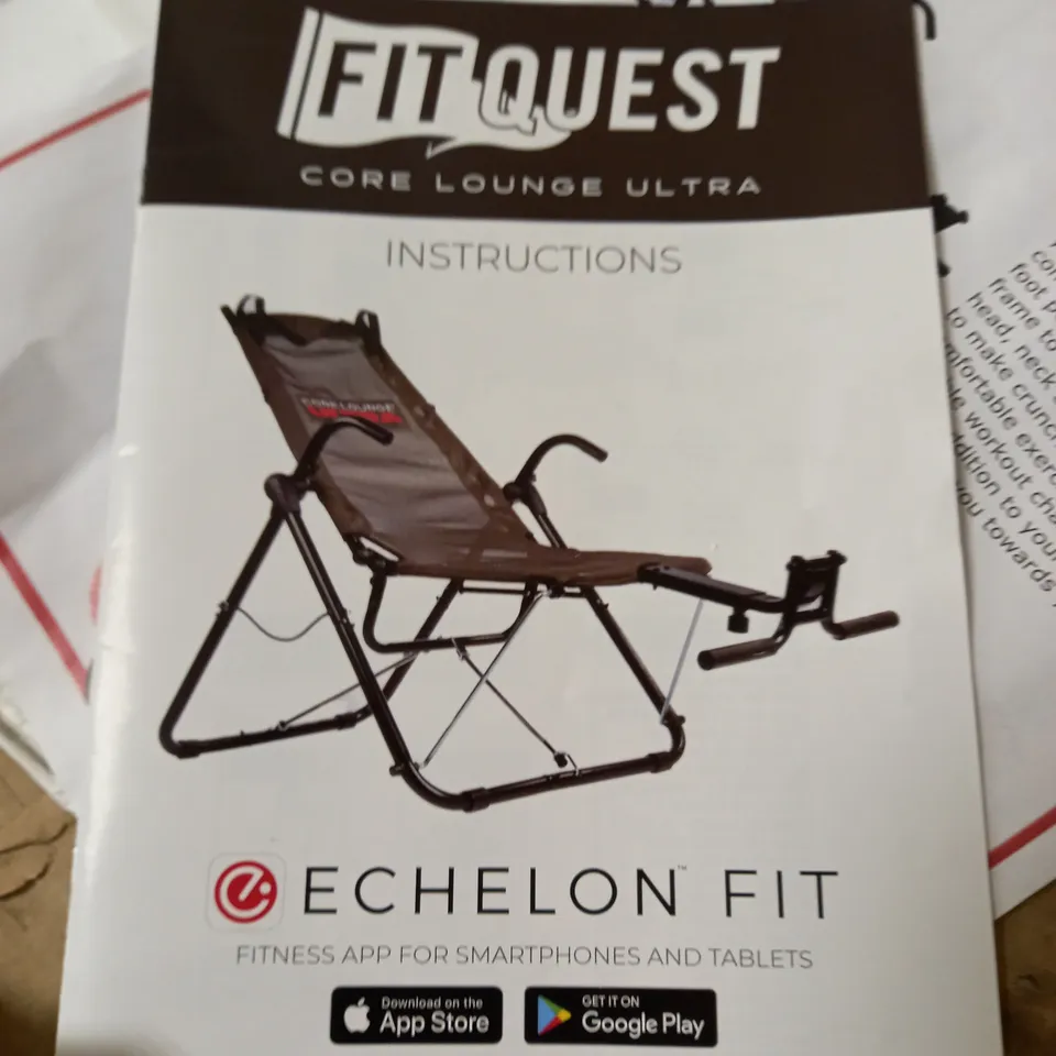 FITQUEST CORE LOUNGER FOLDABLE WORKOUT CHAIR - COLLECTION ONLY