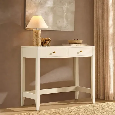 BOXED DUSK POPPY CONSOLE TABLE - CREAM (1 BOX)