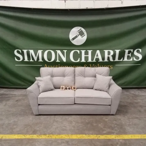 HALSTOW 2 SEATER FABRIC SOFA - SILVER