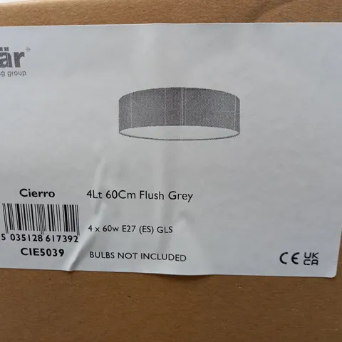 IERRO 4 LIGHT FLUSH CEILING LIGHT IN GREY
