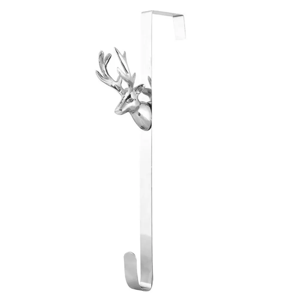 NICKEL REINDEER CHRISTMAS WREATH HANGER
