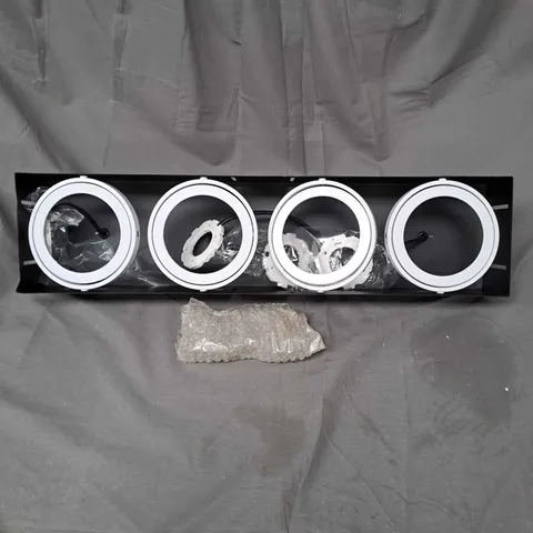EMCOLITE LOT OF 2 AR111 TRIMLESS DOWNLIGHTS 155X635MM