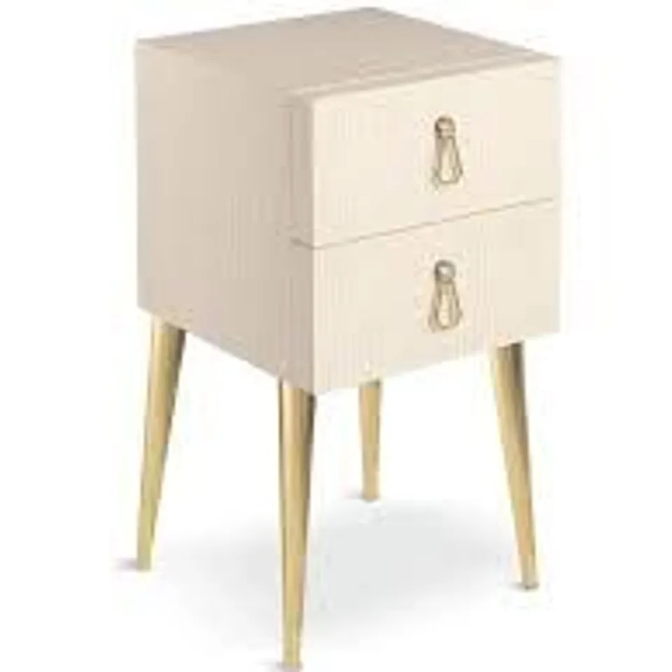 BOXED ALCANTERA 50CM W MANUFACTURED WOOD BEDSIDE TABLE