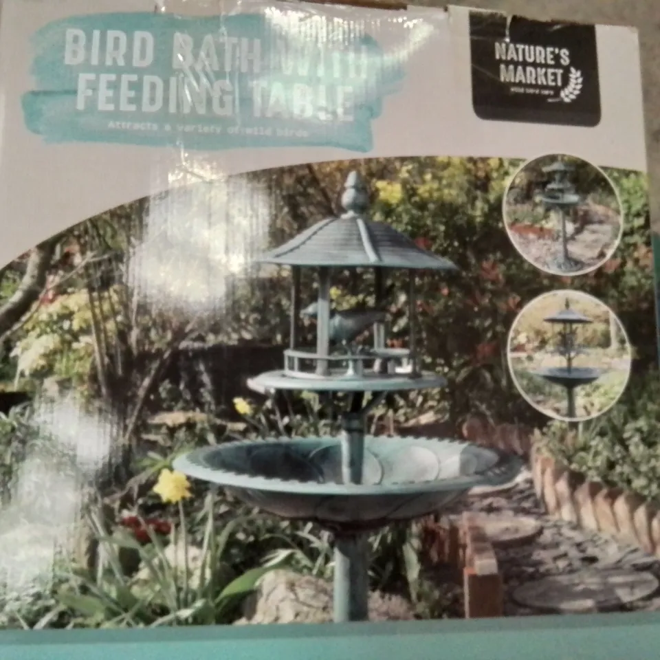 PALLET OF ASSORTED PRODUCTS, INCLUDING, A FRAME CHALK BOARD, ALPHA CAMPING CHAIR, BIRD BATH WITH FEEDER, PUL OUT KITCHEN MIXER TAP, COCONUT MATS.