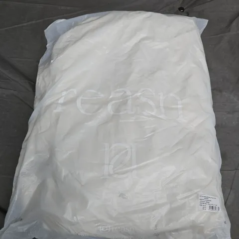 BAGGED REASN REVERSIBLE FAUX FUR JACKET IN CREME - UK 14