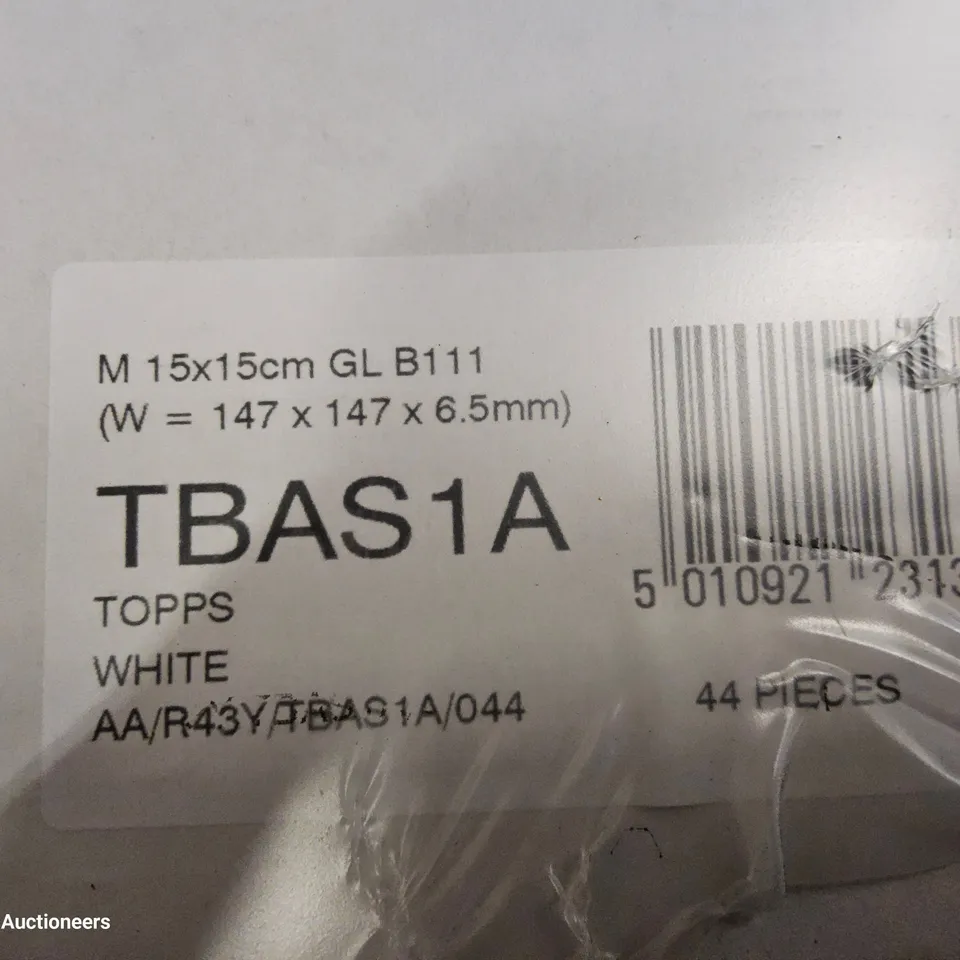 PALLET OF APPROXIMATELY 22 PACK OF JOHNSON TILES EACH PACK CONTAINS 44 TILES, 145 × 15cm each. WHITE