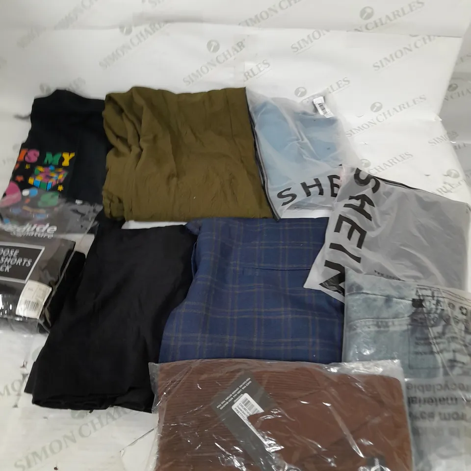 LARGE BOX OF ASSORTED CLOTHING ITEMS TO INCLUDE LINGERIE, DRESSES AND JUMPERS