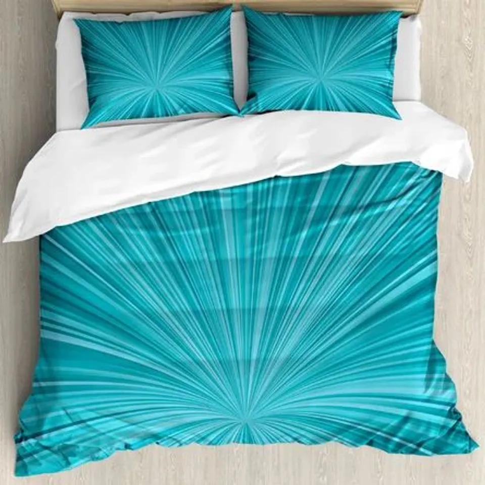 STALEY DUVET COVER SET BLUE KINGSIZE