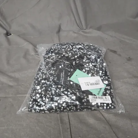 DOROTHY PERKINS SEQUIN SILVER T SHIRT 14