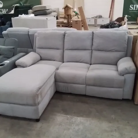 DESIGNER FABRIC MANUAL RECLINER CORNER CHAISE SOFA