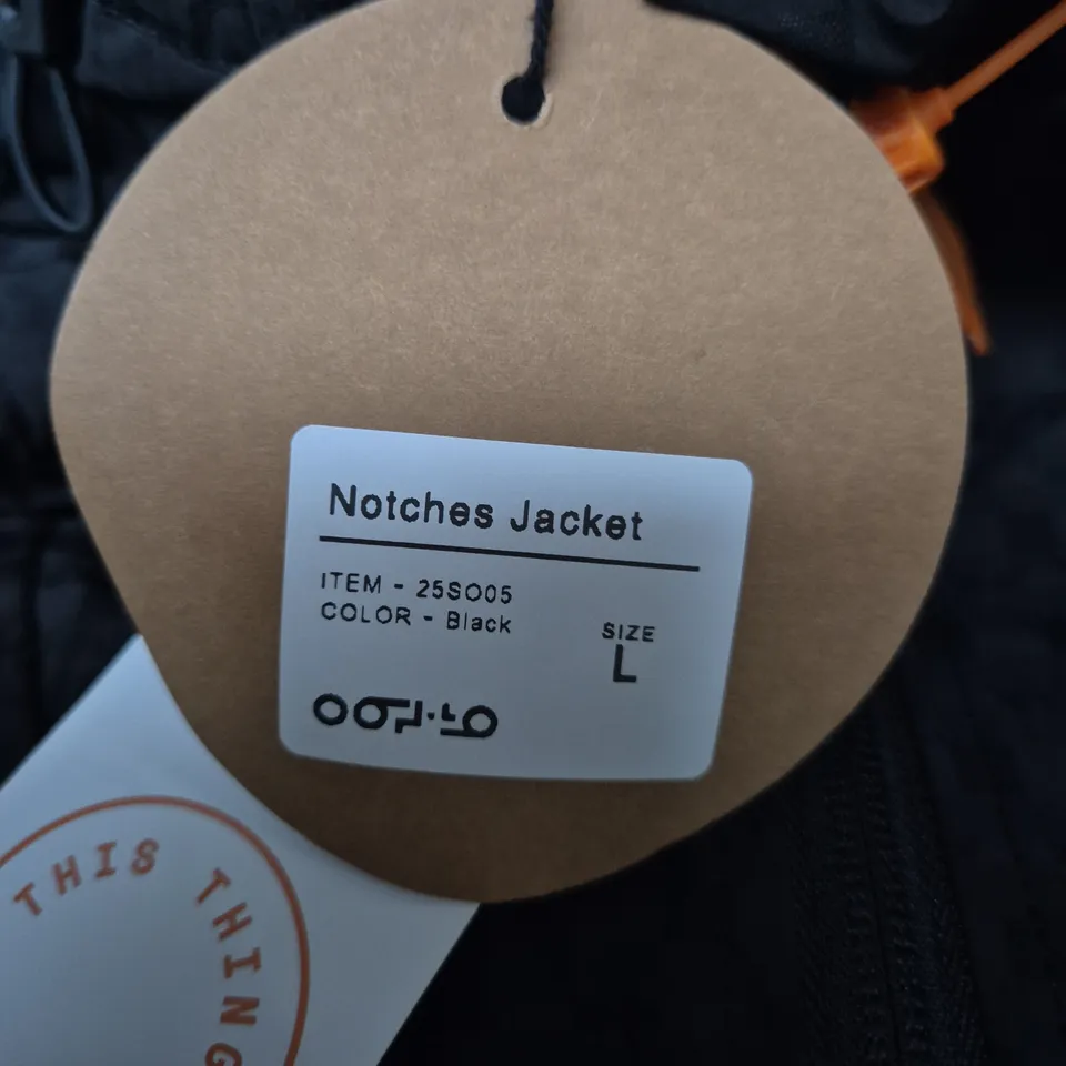 NOTCHES JACKET – BLACK, SIZE L