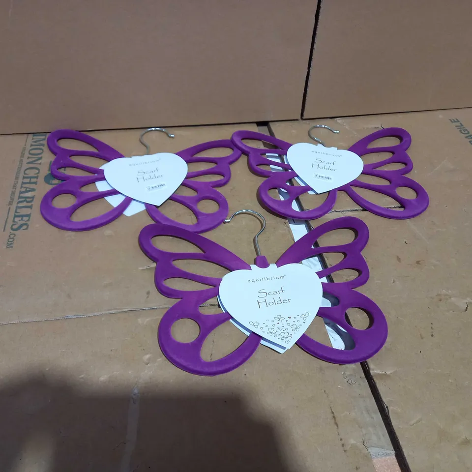 3 BUTTERFLY STY;E SCARF HOLDERS