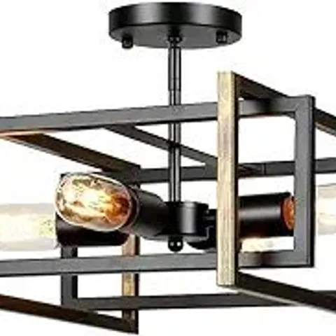 NORBERG 3-LAMP 36CM SEMI FLUSH MOUNT LIGHT
