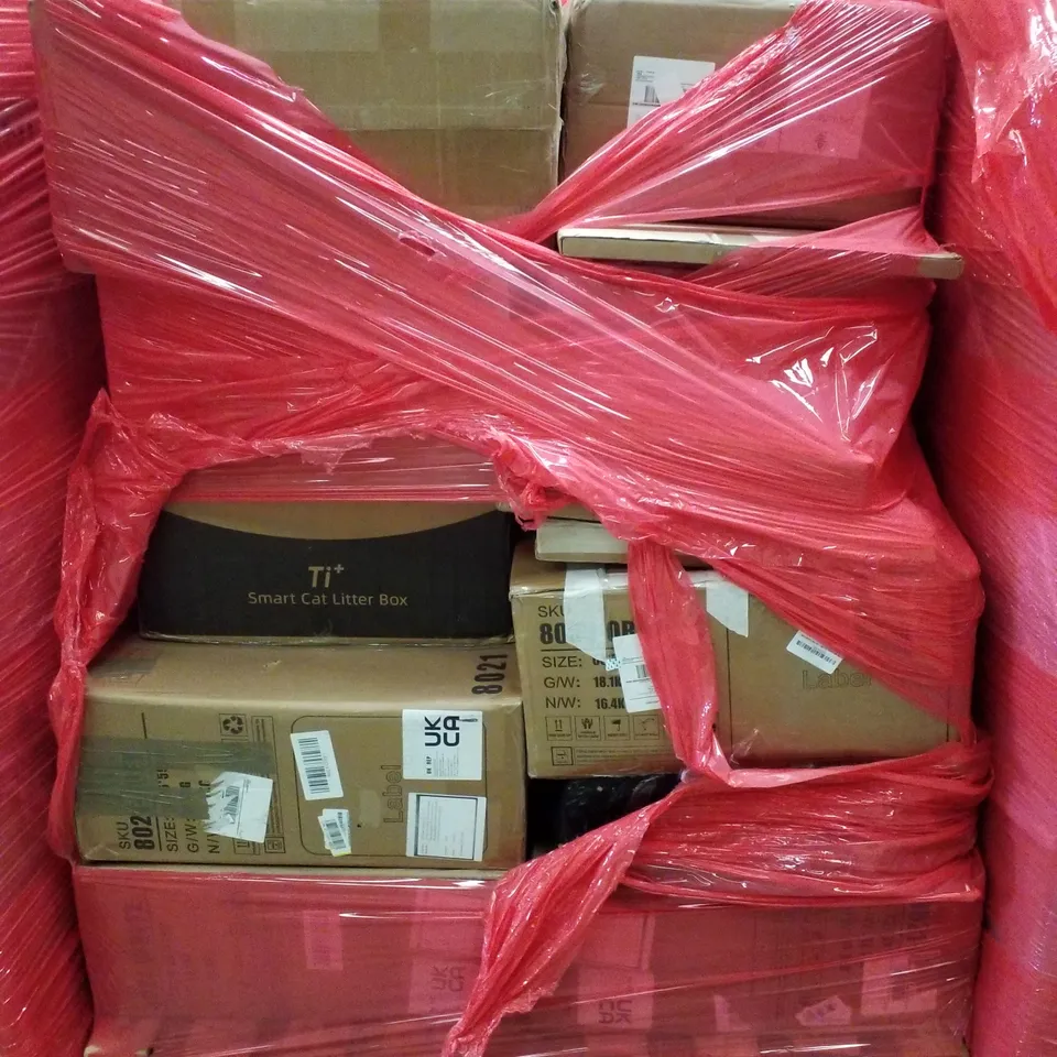 PALLET CONTAINING ASSORTED PRODUCTS INCLUDING SMART CAT LITTER BOX, OFFICE CHAIR & GAMING CHAIRS