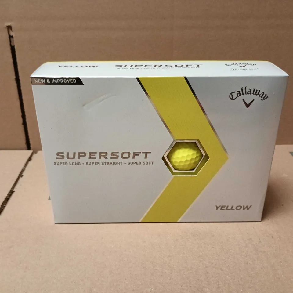 BOXED CALLAWAY YELOW SUPERSOFT GOLFBALLS
