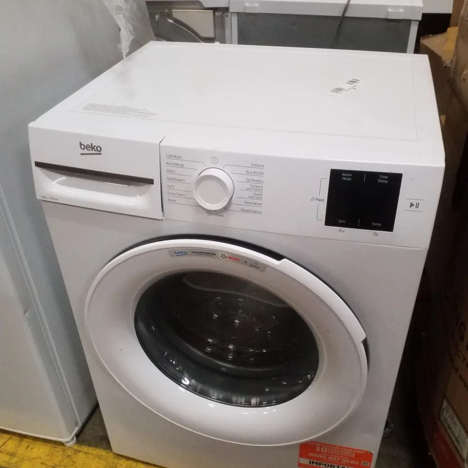 BEKO BM1WT3921W 9 KG 1200 SPIN WASHING MACHINE - WHITE
