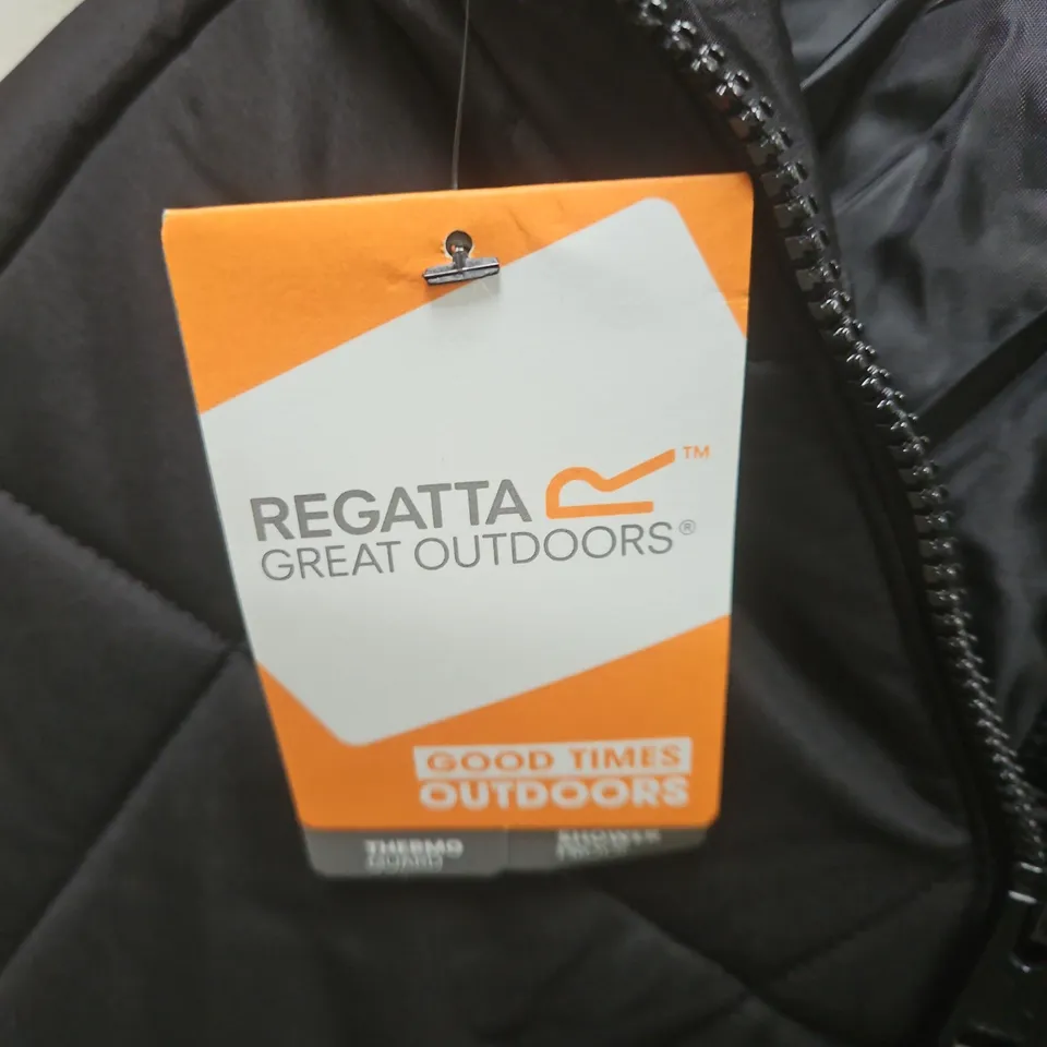 REGATTA FRITHA WOMEN'S PADDED COAT – BLACK, UK 8, SHOWERPROOF