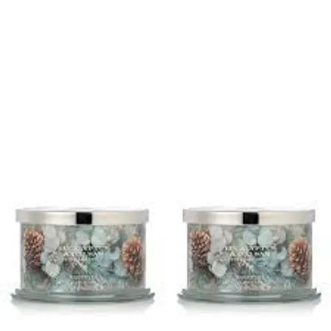 HOMEWORX SET OF TWO EUCALYPTUS AND BALSAM CANDLES