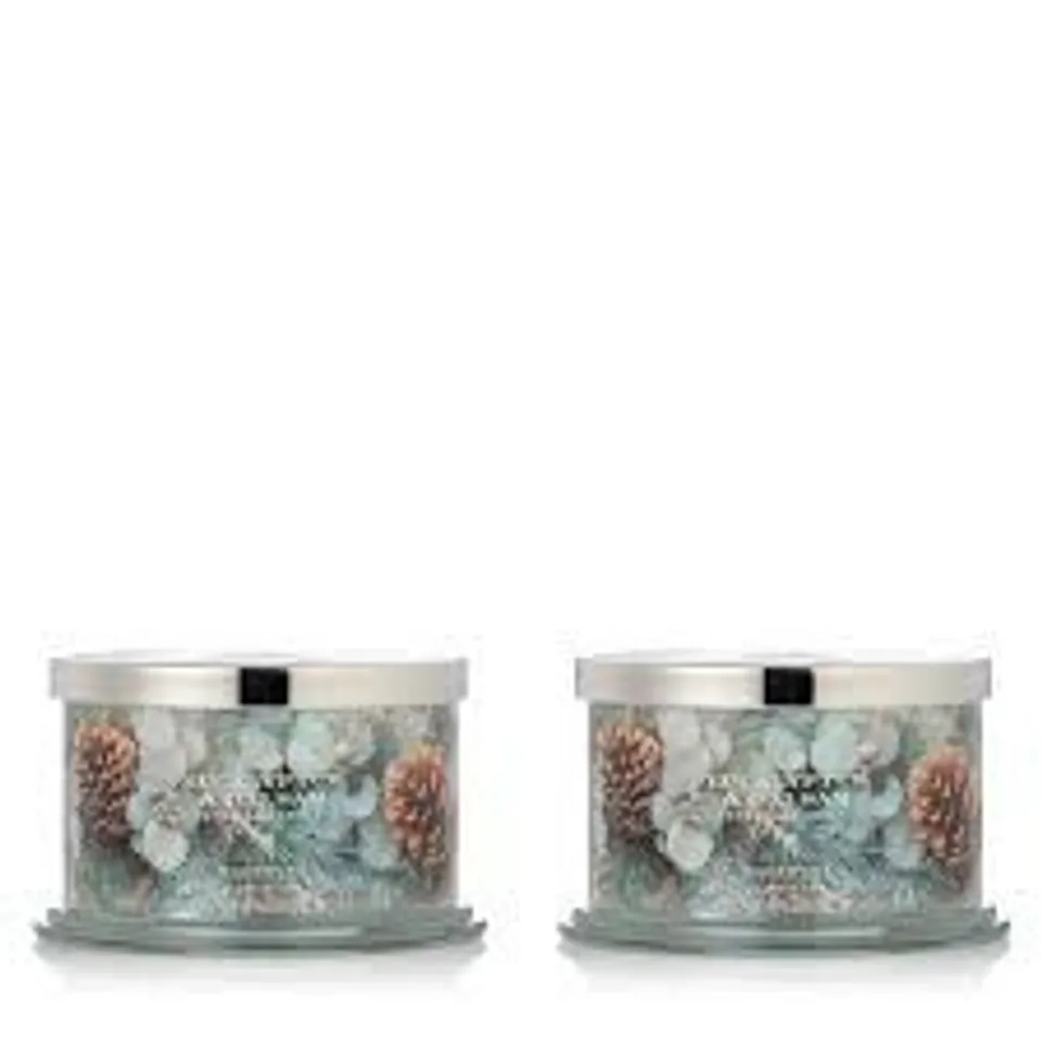 HOMEWORX  SET OF TWO EUCALYPTUS AND BALSAM CANDLES