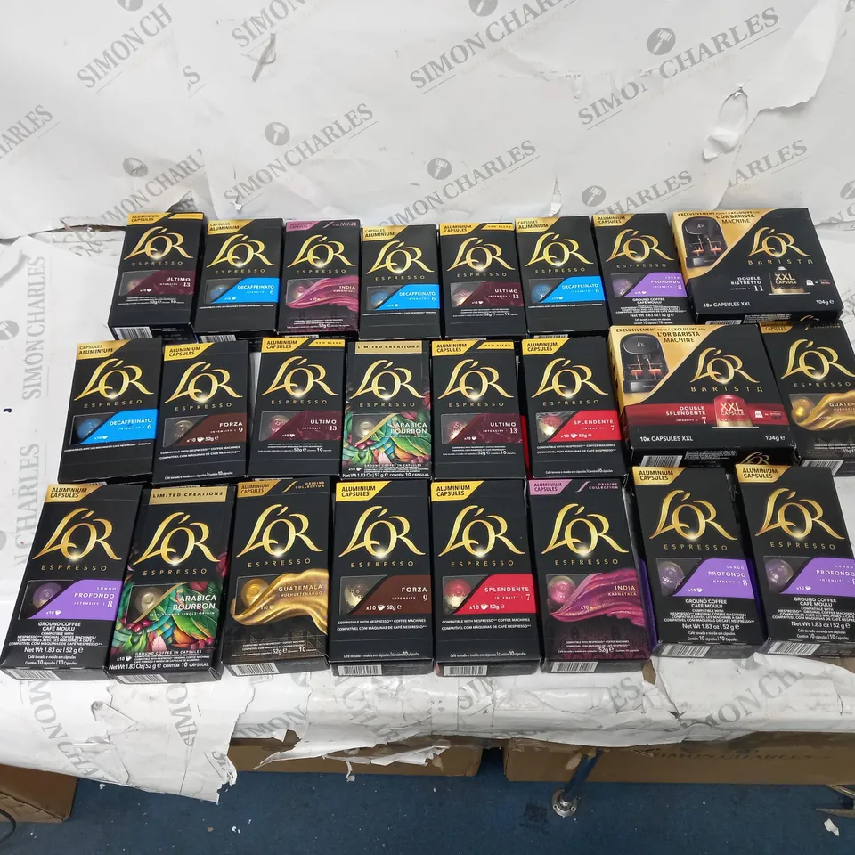 L'OR ESPRESSO CAPSULES OF VARIED FLAVOURS - DECAFFEINATOR, ULTIMO, AND INDIA ETC. 