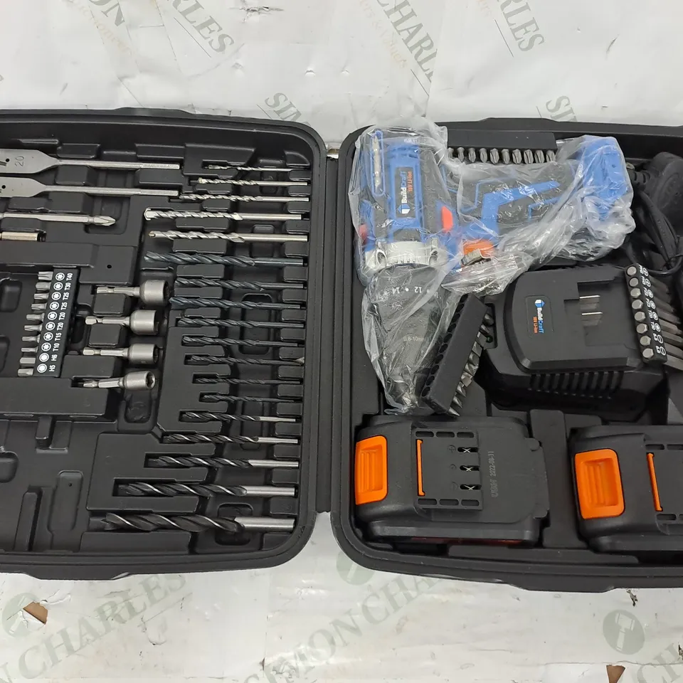BUILDCRAFT 18V DRILL W/2 BATTERIES & FULL ACCESSORY KIT
