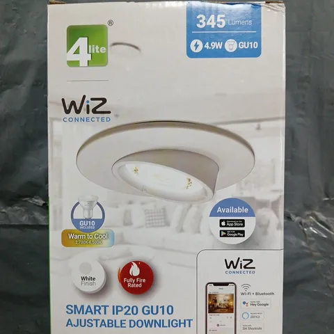 BOXED 4LITE WIZ CONNECTED SMART IP20 GU10 ADJUSTABLE DOWNLIGHT