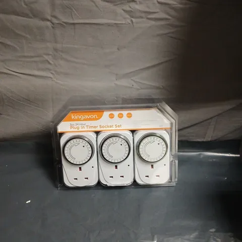 KINGAVON 3‑PACK PLUG-IN TIMER SOCKET SET