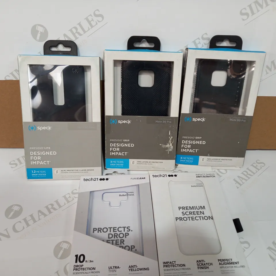 LOT OF 5 ASSORTED PHONE CASES & SCREEN PROTECTORS