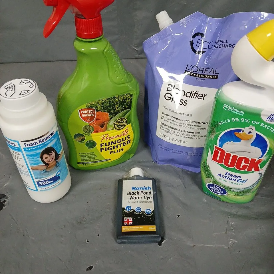 APPROXIMATELY 10 HOUSEHOLD ITEMS TO INCLUDE TOILET CLEANER, EPOXY RESIN, DETERGENT ETC 