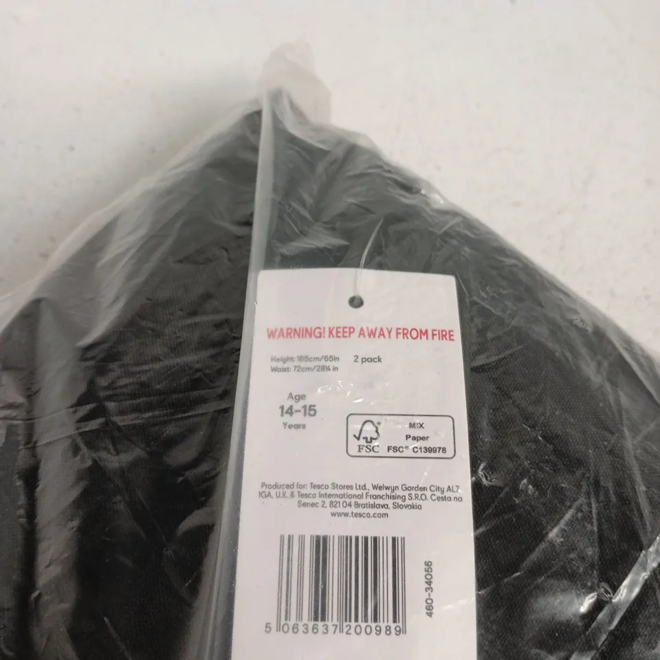 F&F TROUSERS 2 PACK BLACK GIRLS AGE 14/15