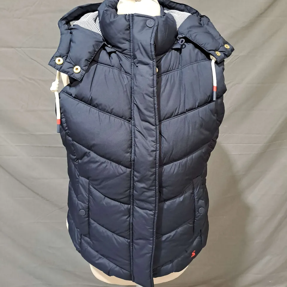 JOULES PADDED GILET IN MARINE NAVY SIZE 10