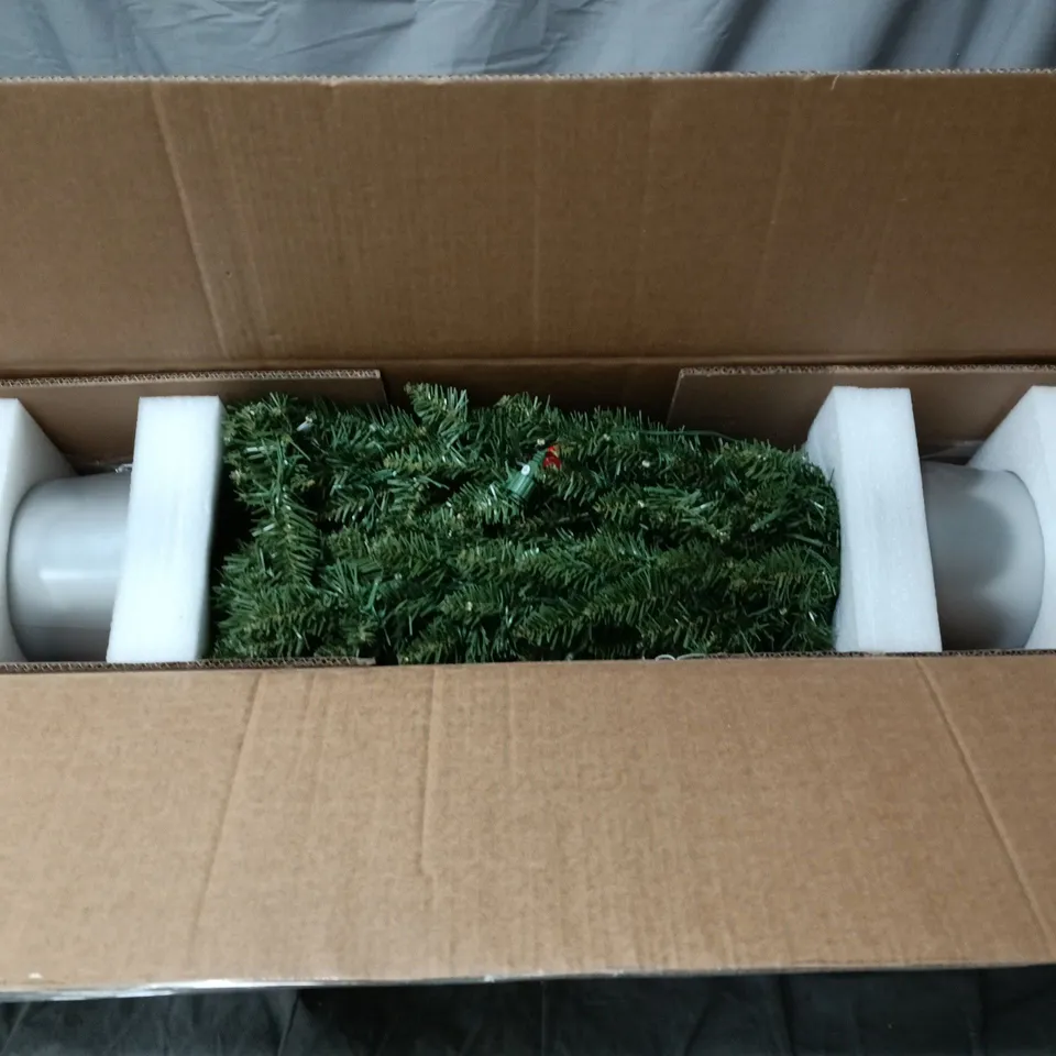 PRE-LIT SET 2 PORCH TREES WITH SILVER BASES