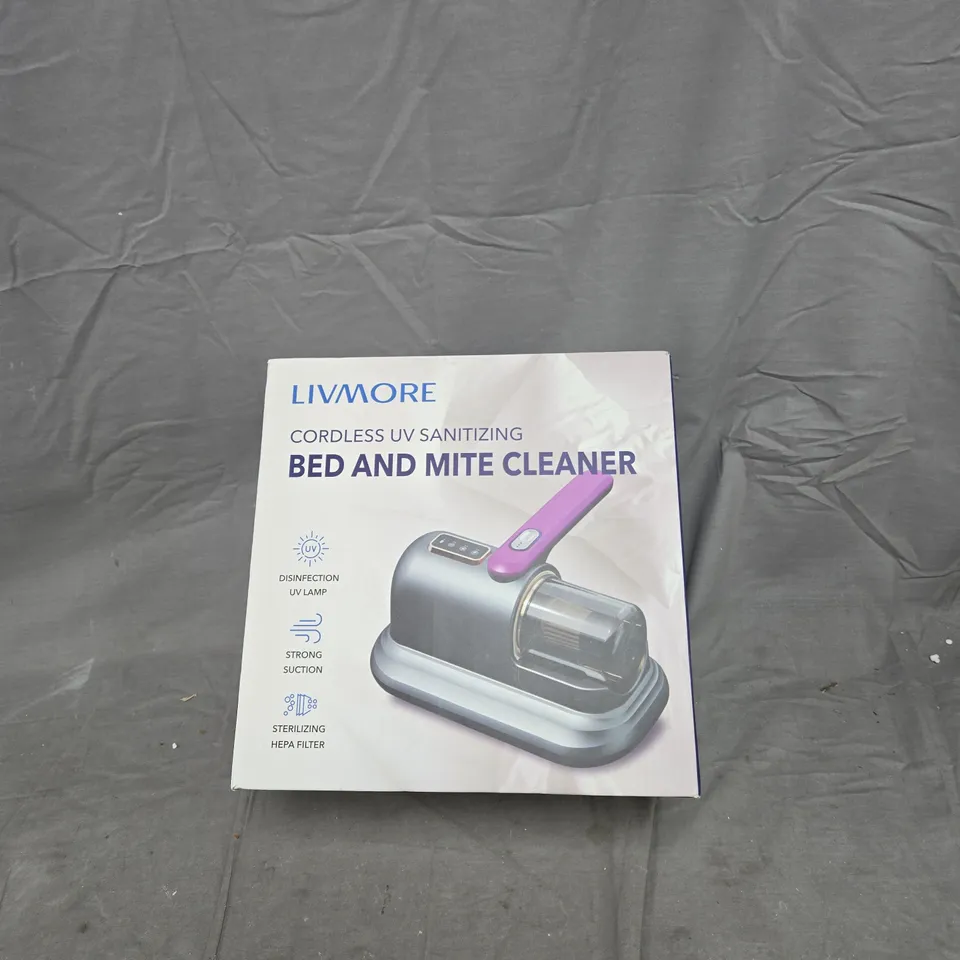 LIVMORE CORDLESS UV SANITISING BED & MITE CLEANER – BOXED
