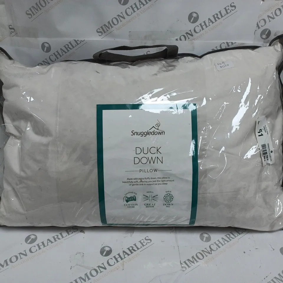 SNUGGLEDOWN DUCK DOWN PILLOW 
