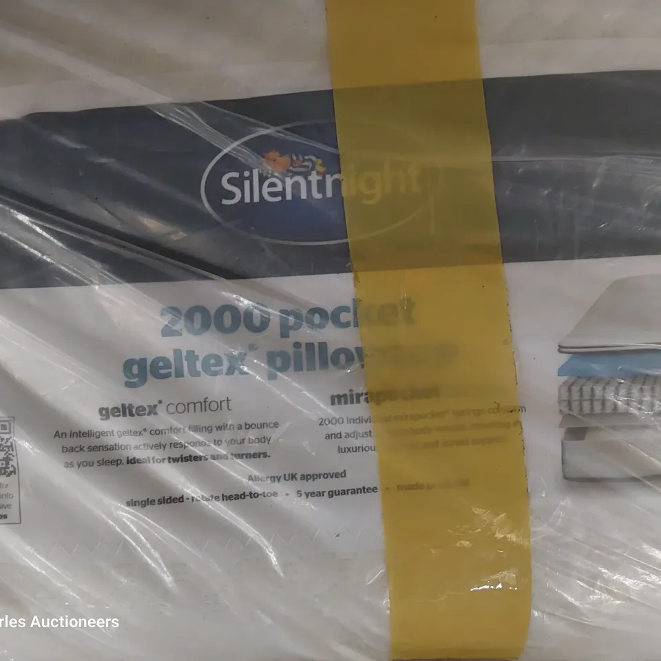 QUALITY BAGGED SILENTNIGHT 4'6" DOUBLE 2000 POCKET GELTEX MATTRESS 