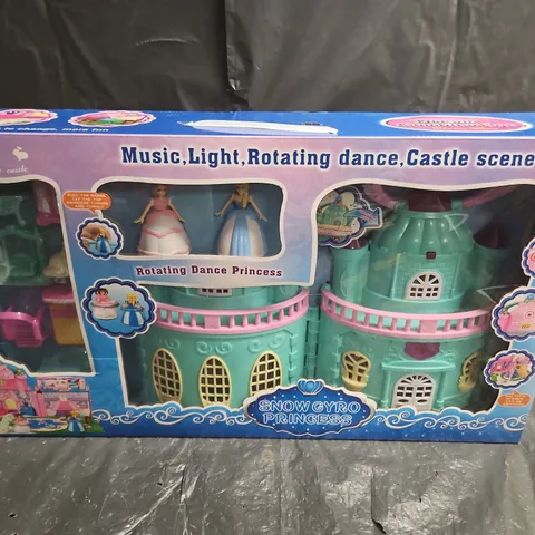SNOW GYRO PRINCESS INTERACTIVE CASTLE PLAYSET – MUSIC, LIGHT & ROTATING DANCE (BOXED)