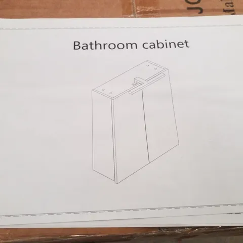 OFCASA 2 DOORS BATHROOM MIRROR CABINET WITH LED LIGHTS - WALL MOUNTED STORAGE WITH ADJUSTABLE SHELVES (1 BOX)