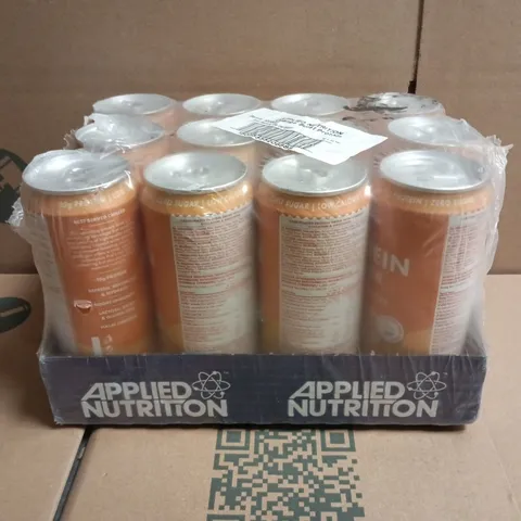 APPLIED NUTRITION PROTEIN WATER MULTIPACK (12 X 330ML CANS) - ORANGE BURST FLAVOUR