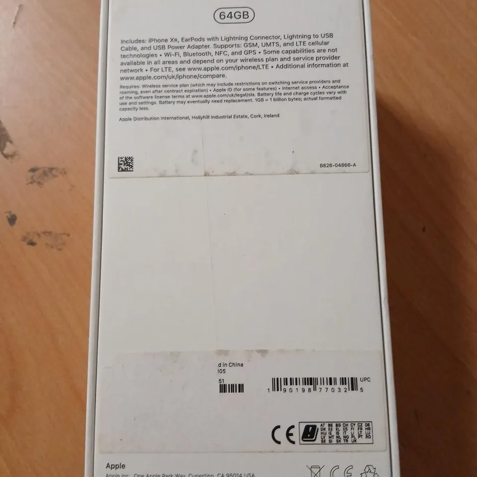 APPLE IPHONE XR 64GB - BLACK (BOXED)