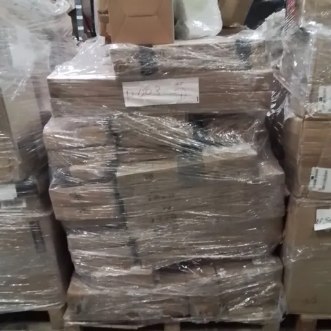 PALLET OF ASSORTED HOUSEHOLD GOODS AND PRODUCTS TO INCLUDE;FLOATING SHELVES,SECURITY LIGHT,NECK MASSAGER 
