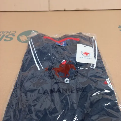 LAMANIÈRE NAVY POLO SHIRT WITH CREST – MEN'S XL