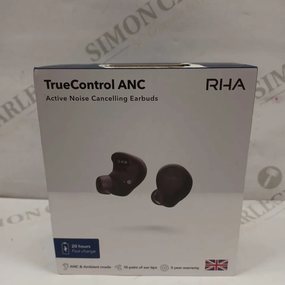 RHA TRUE CONTROL ACTIVE NOISE CANCELLING EARBUDS - BLACK 