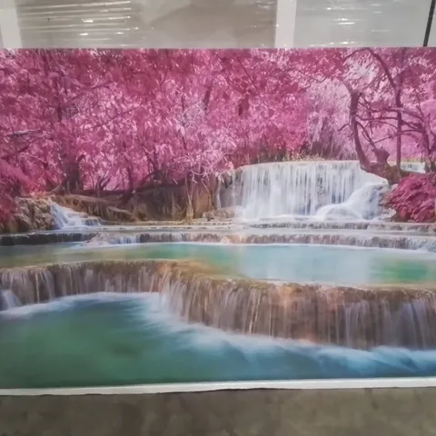 LARGE WATERFALL VIBRANT CANVAS WALL ART