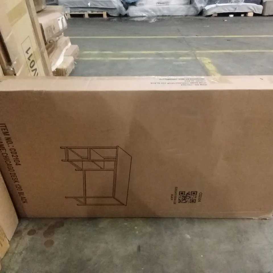 BOXED CHICAGO DESK 120 BLACK (1 BOX)