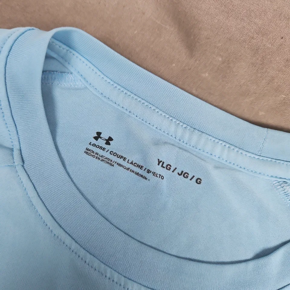 UNDER ARMOUR LOOSE FIT CHILDRENS T-SHIRT IN BLUE GRADIENT - YLG