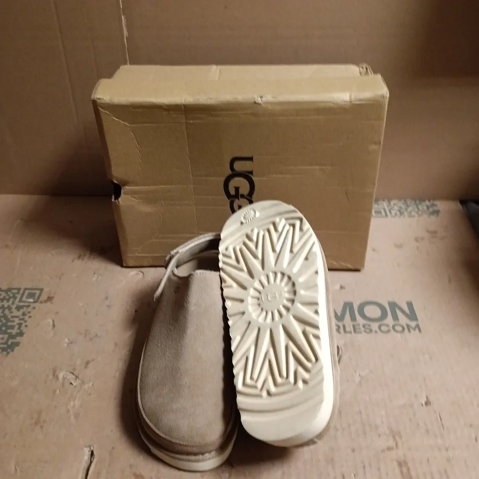 UGG BEIGE SLIP-ON SANDALS – BOXED - UK SIZE 5