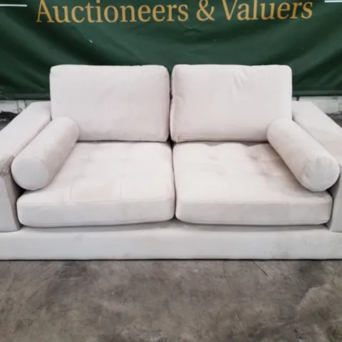 QUALITY DESIGNER 2 SEATER SOFA - CREAM FABRIC