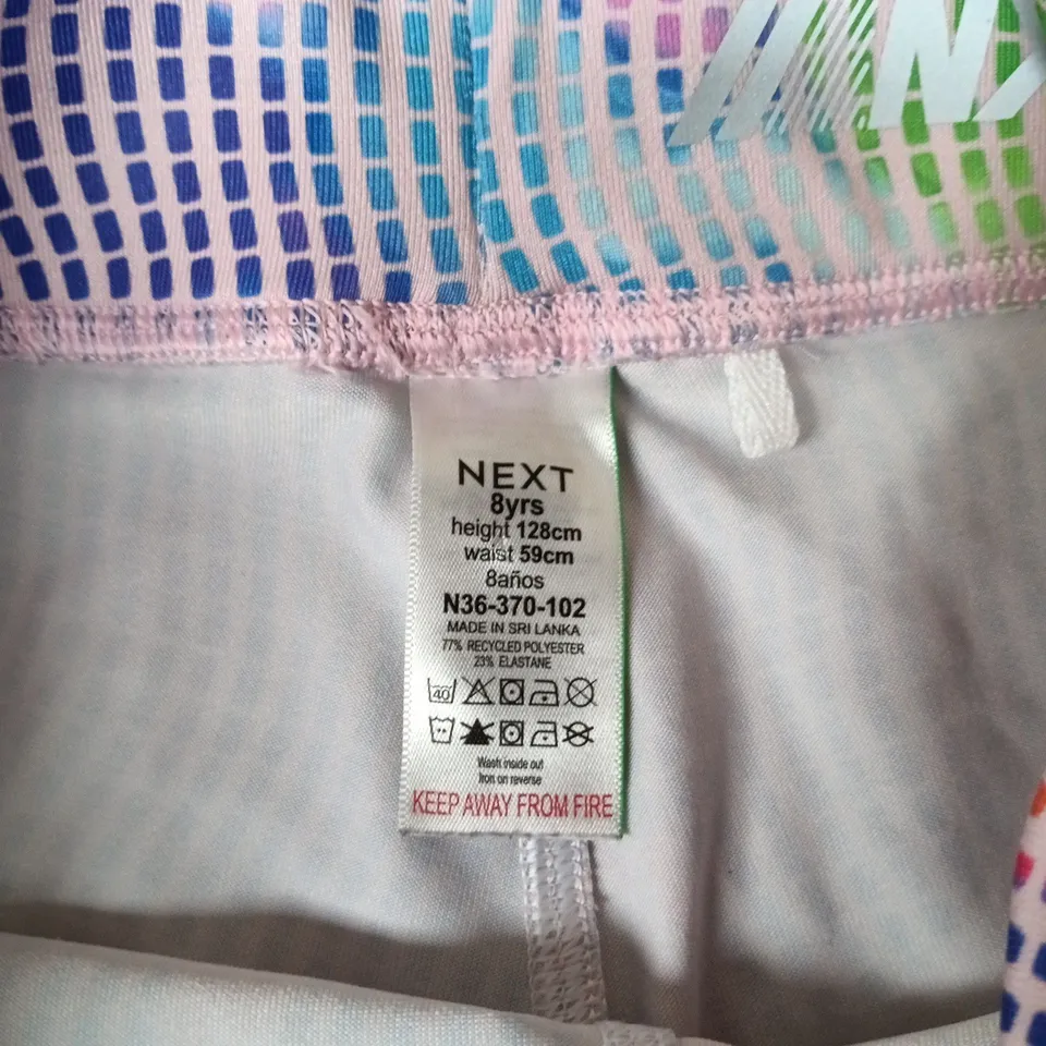 NEXT KIDS' LEGGINGS - MULTICOLOURED PRINT, UK 8 (8 YRS)